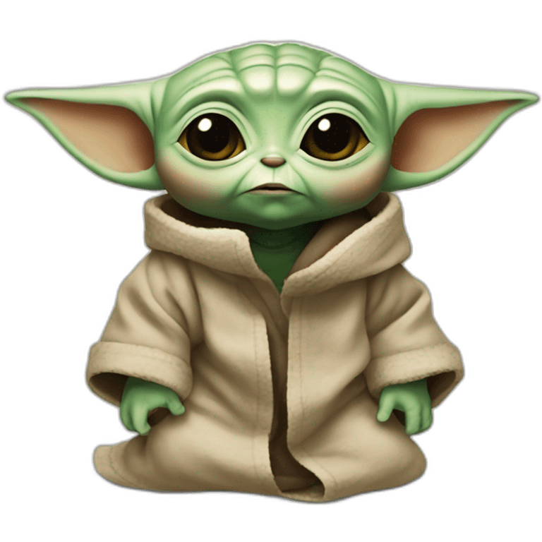 Baby Yoda qui se fait pinner emoji