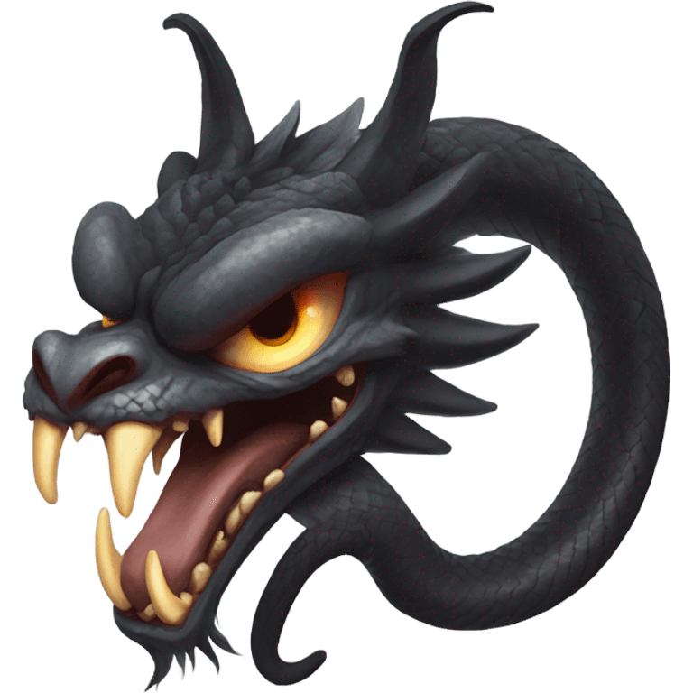 garuda snake demon who resembles a baphomet cat creature with fangs emoji