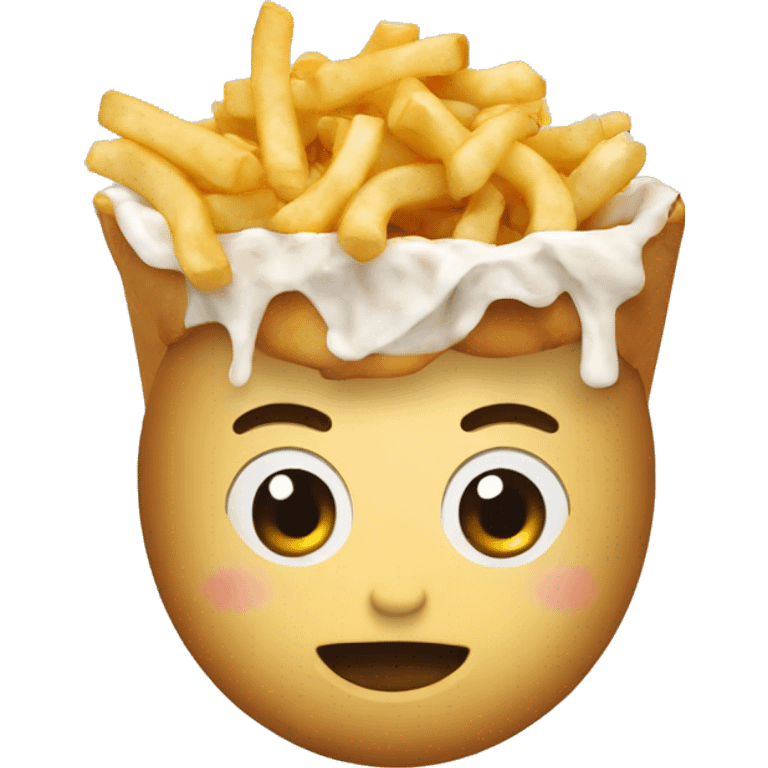 Marcon qui mange poutine  emoji