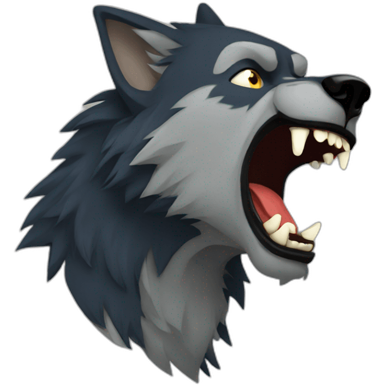 Werewolf howling emoji