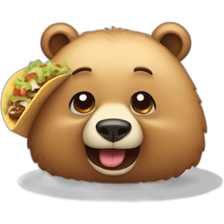 Bear who eats tacos emoji