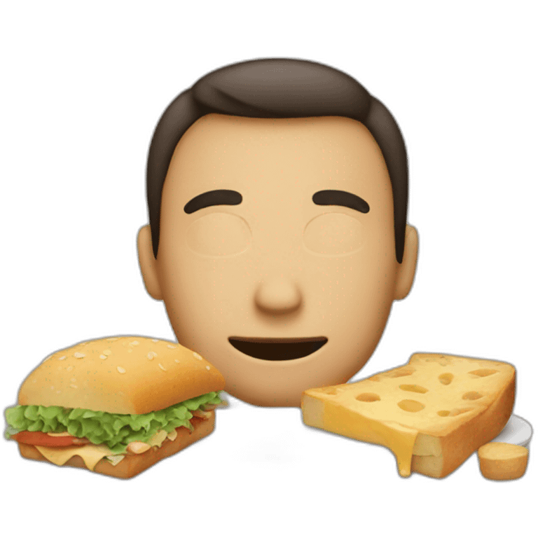 person thinks of food emoji