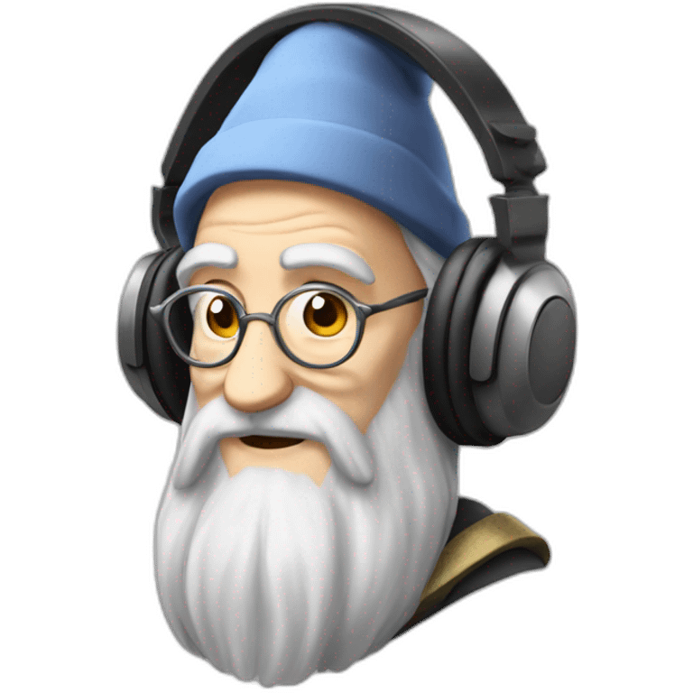 dumbledore with headphones emoji