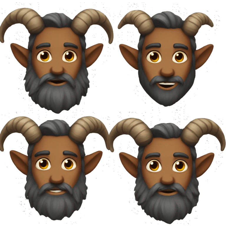 faun with goat horns and beard emoji