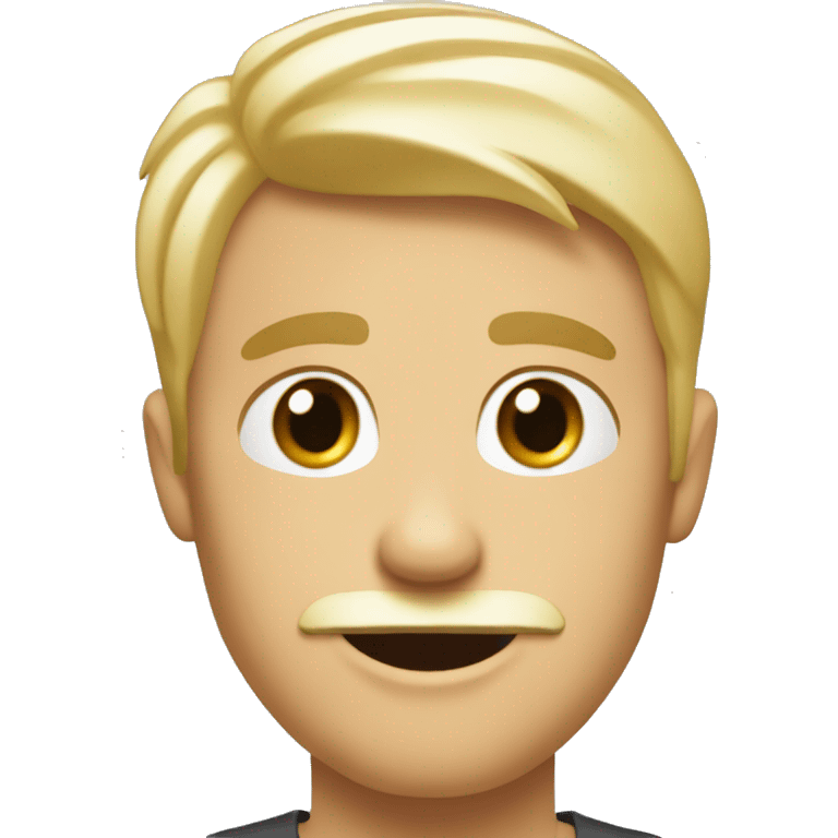 Blonder glücklicher Mann Ende 30  emoji