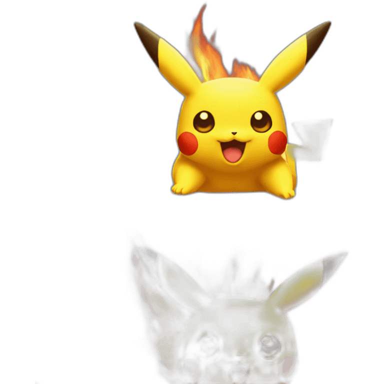 Pikachu fire emoji