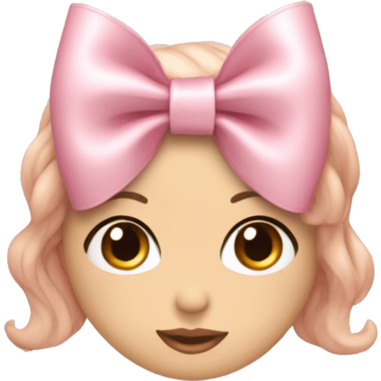 Blush pink coquette bow emoji