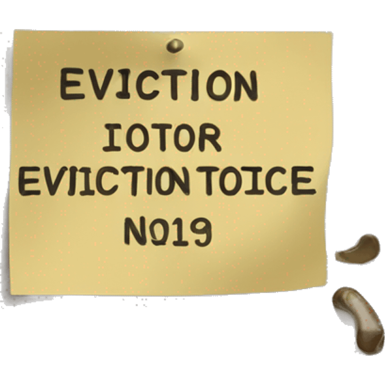 Eviction Notice on door emoji