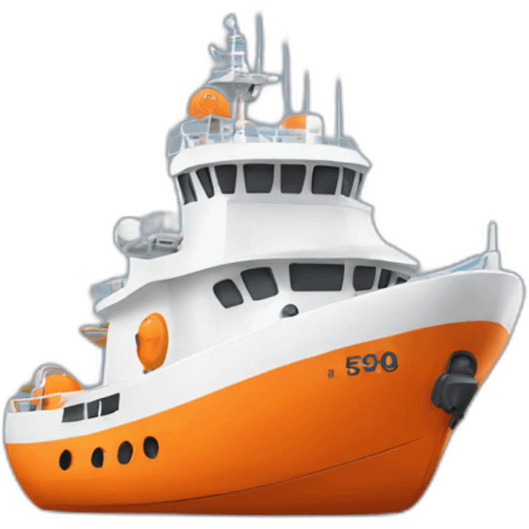 orange rescue ship emoji