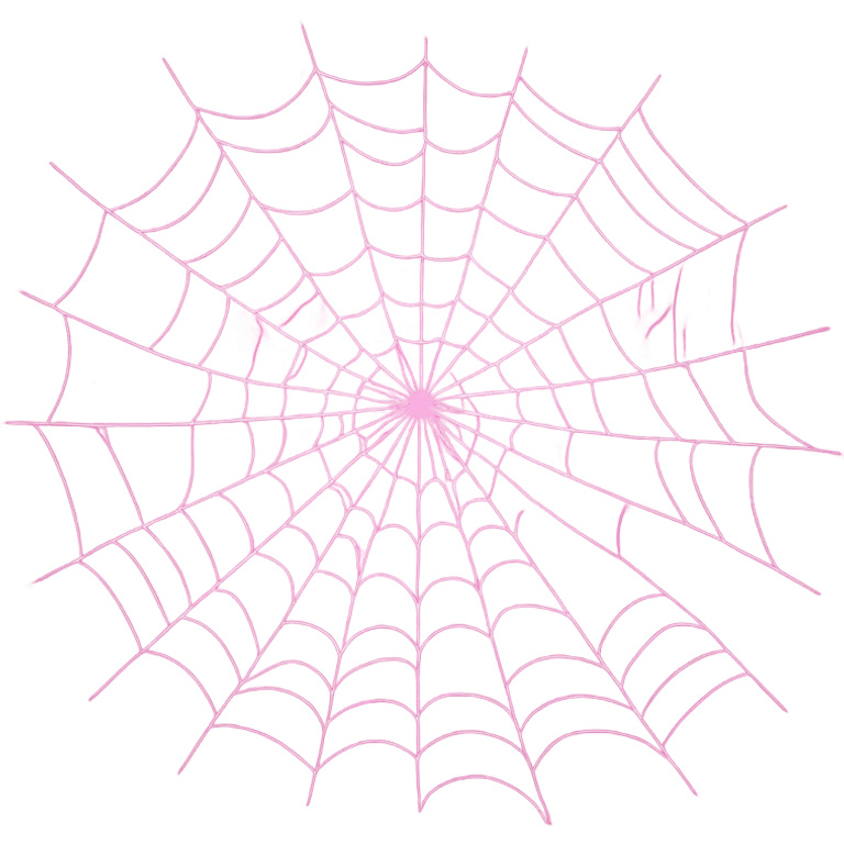 Pink spider web emoji