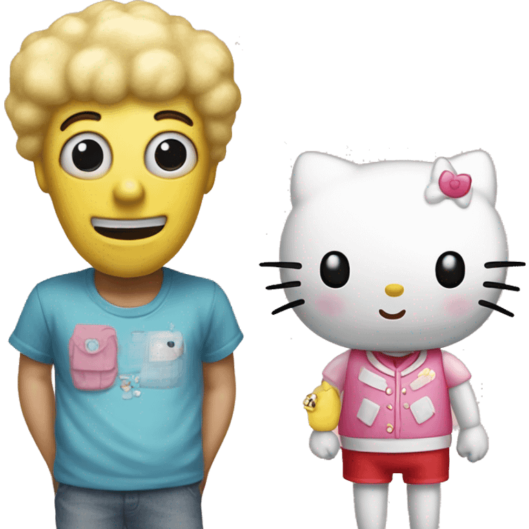 Hello kitty and spongebob emoji