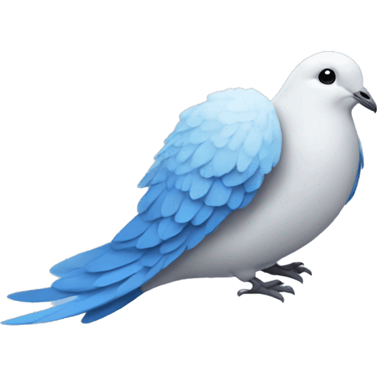 dove with blue feathers emoji