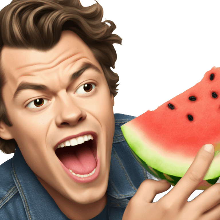 harry styles eating a watermelon  emoji