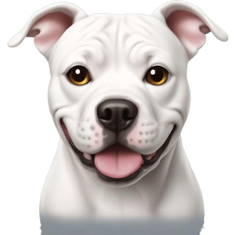 White Staffordshire bull terrier  emoji