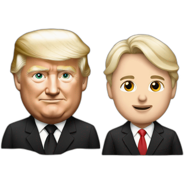 trump holding lukashenko emoji