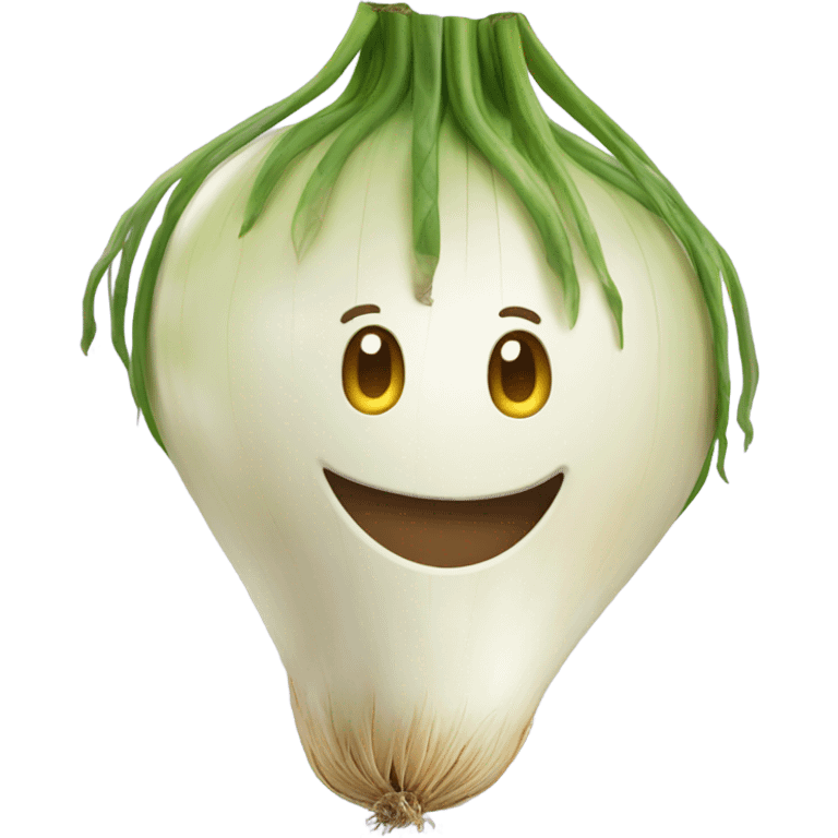 happy onion with hands up emoji