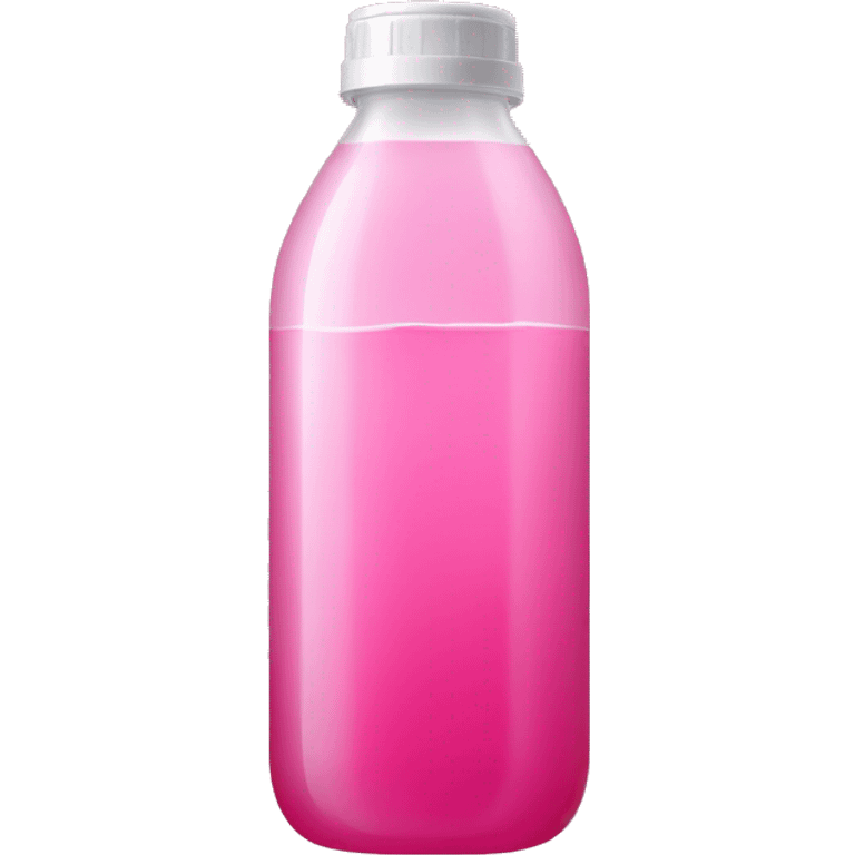 plastic bottle with crystaline pink liquid emoji