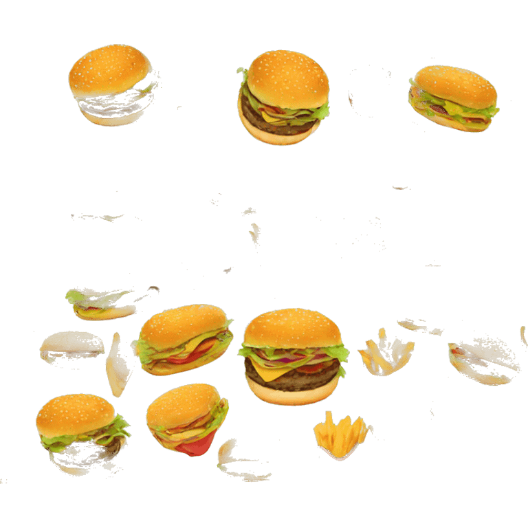 Burger and fries emoji