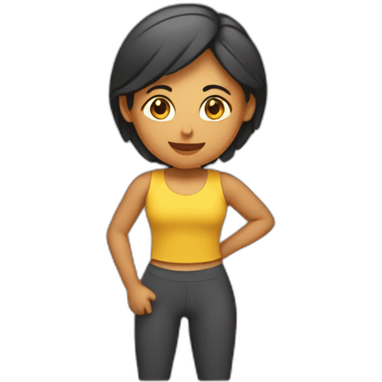 mujer doing excersice emoji