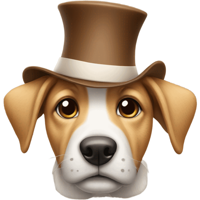 Dog wearing hat emoji