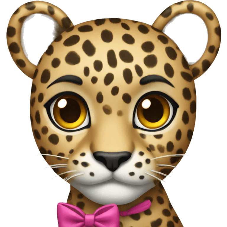 Leopard with a bow emoji