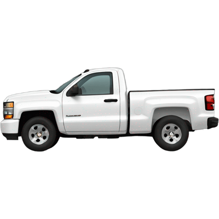 Single cab white Silverado  emoji