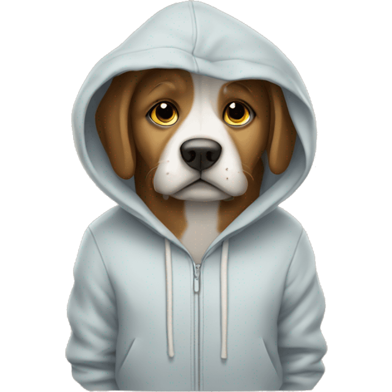 dog wearing a hoodie emoji