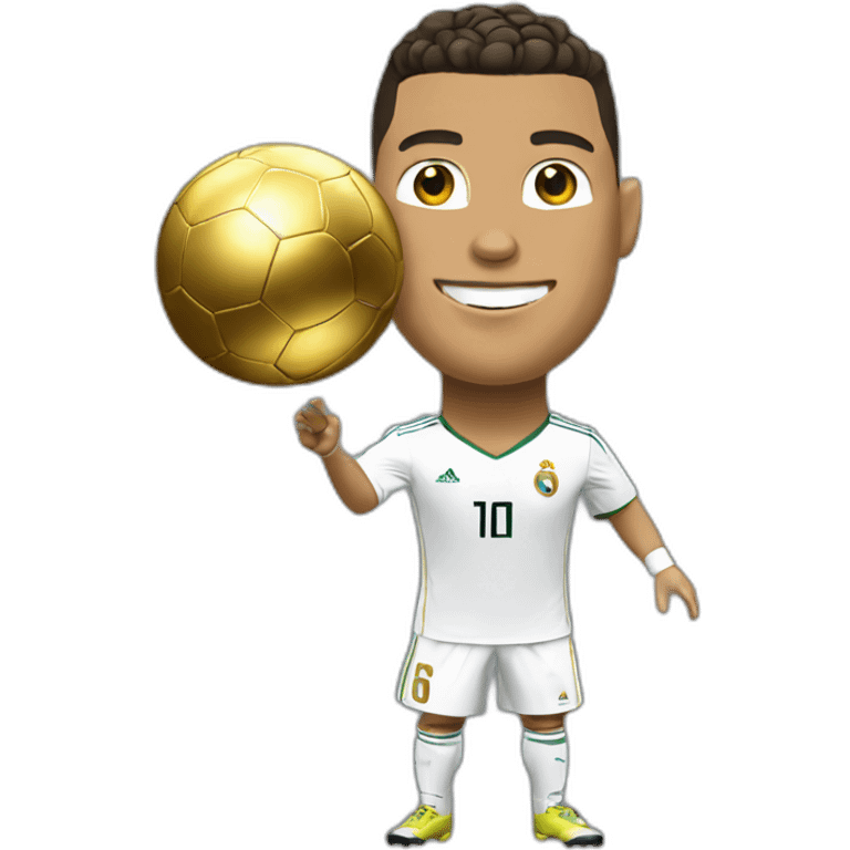 Ronaldo with ballon d'or emoji