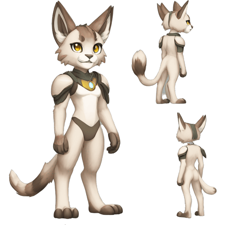 Anthro Furry-Sona-Fakemon Lynx-Caracal Full Body emoji