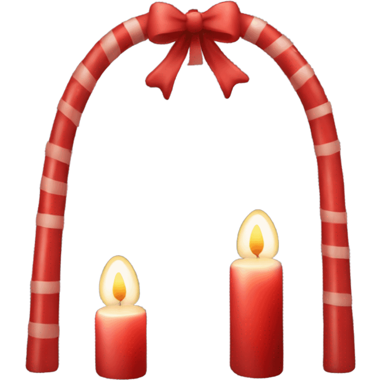 Red Christmas candle arch   emoji