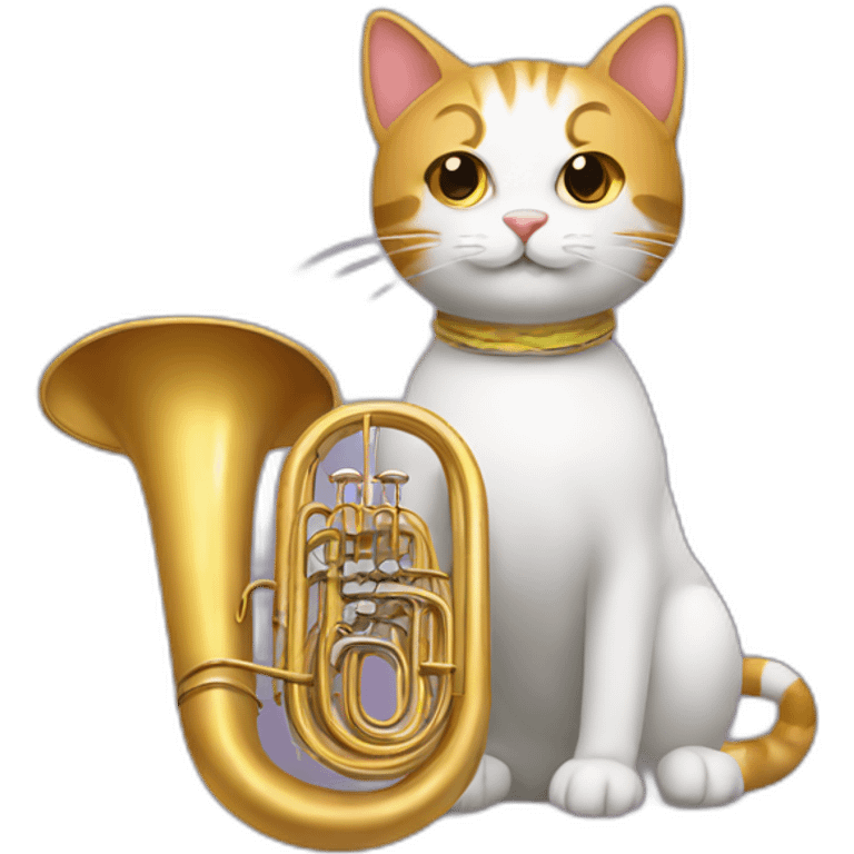 cat with a tuba emoji