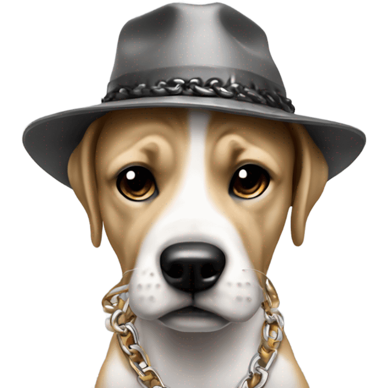 Gangster Dog wearing drip￼ emoji