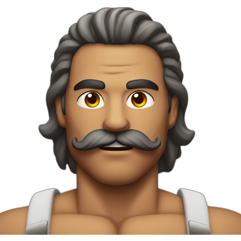 Muscles mustache expressive Cuban man emoji