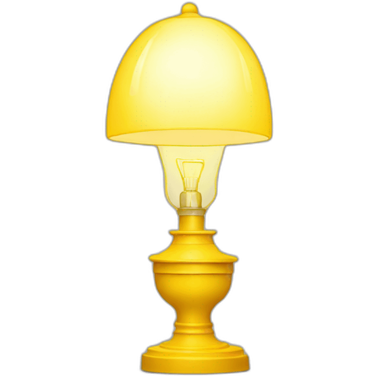 yellow lamp with brain shining emoji