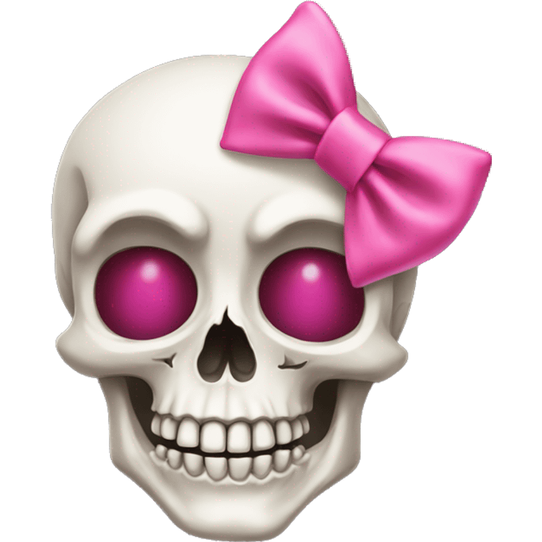 Skull with a pink bow emoji