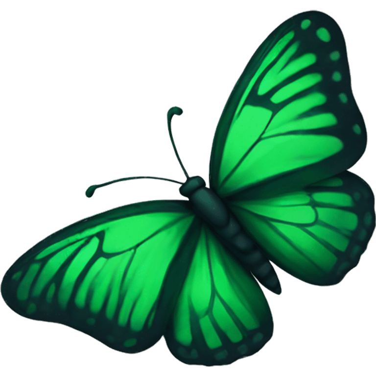 dark green butterfly  emoji