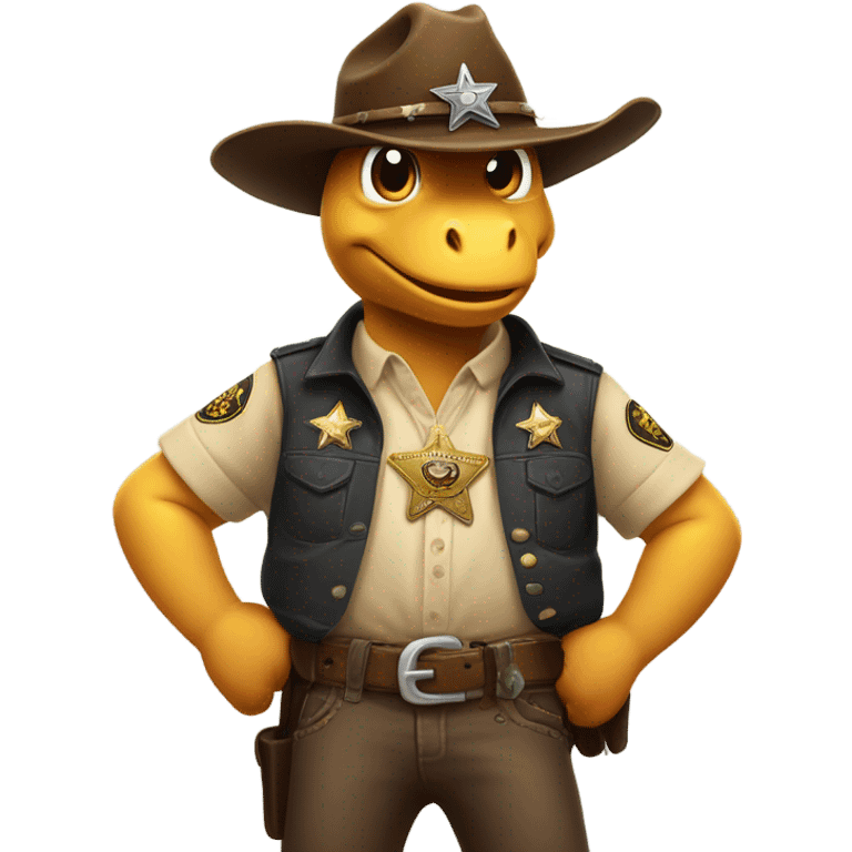 a dinosaur cowboy emoji