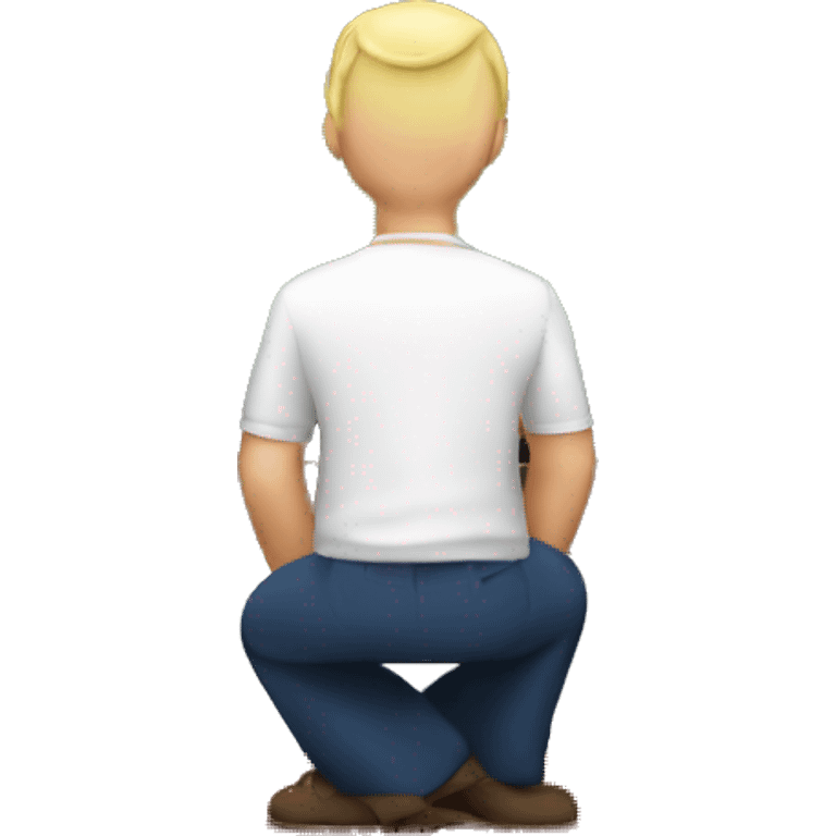 A man watching an England football match on TV emoji