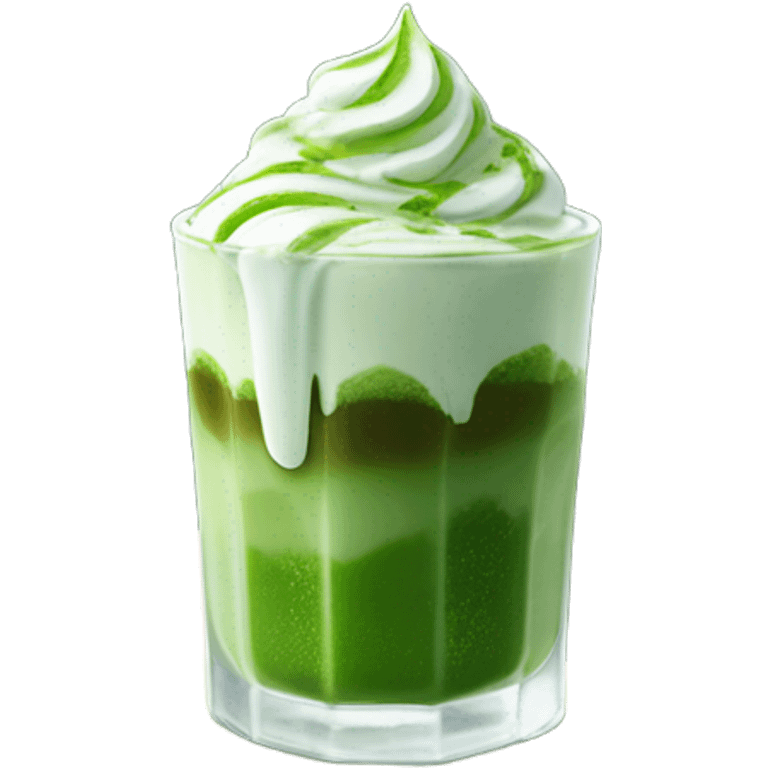 Iced matcha latte emoji