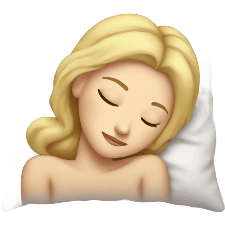 blonde girl sleeping  emoji