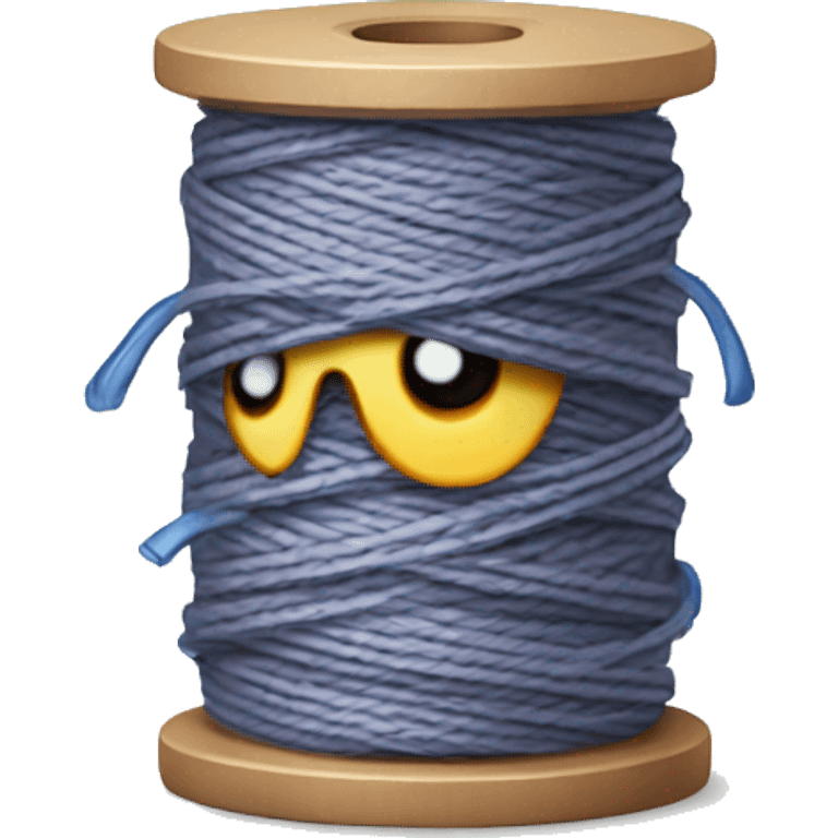 spool of thread which is crying - sad eyes and tears emoji