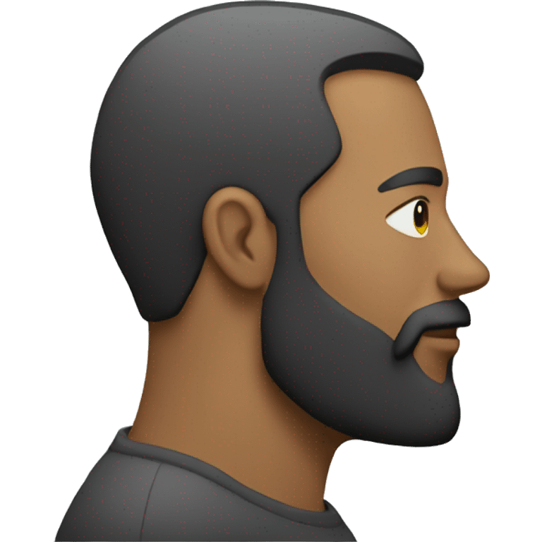 bearded man side profile emoji