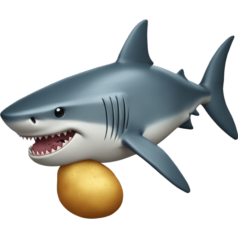 Shark with a potato emoji