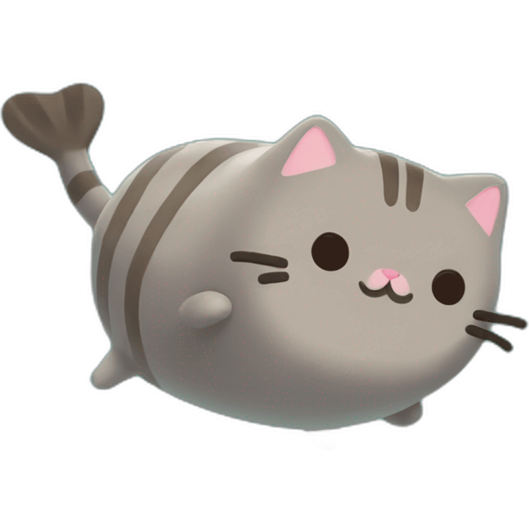 Pusheen diving emoji