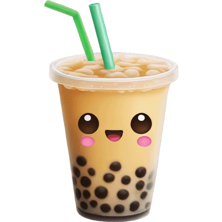 Bubble tea with straw emoji