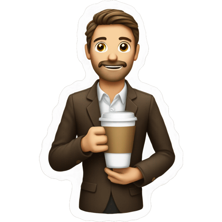 Pflegerin trinkt Kaffee  emoji