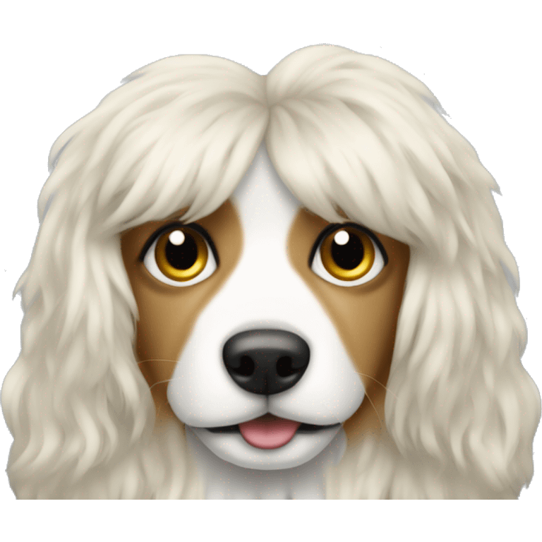 Long hair Werner dog girly Christmas emoji