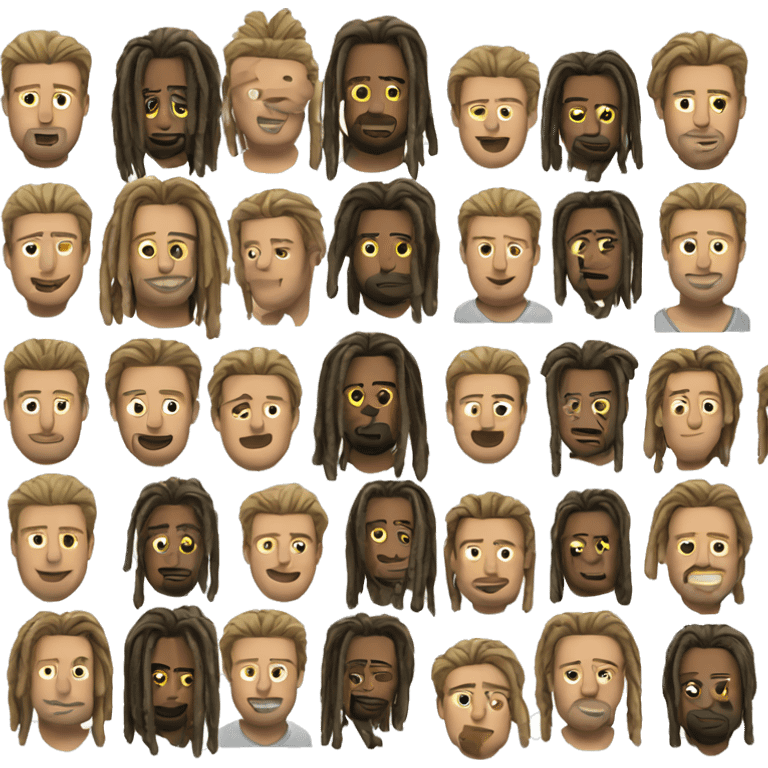 dreadlocks brad pitt emoji