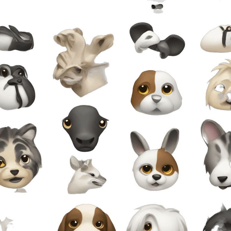 Create different animals that take photos emoji