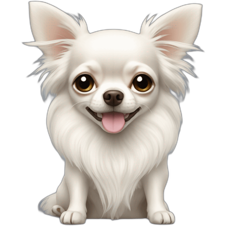 White long hair Chihuahua emoji